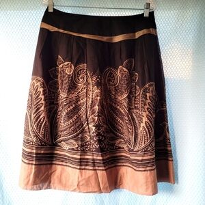 Pendleton Silk Blend Paisley Print A-Line Skirt Sz 10